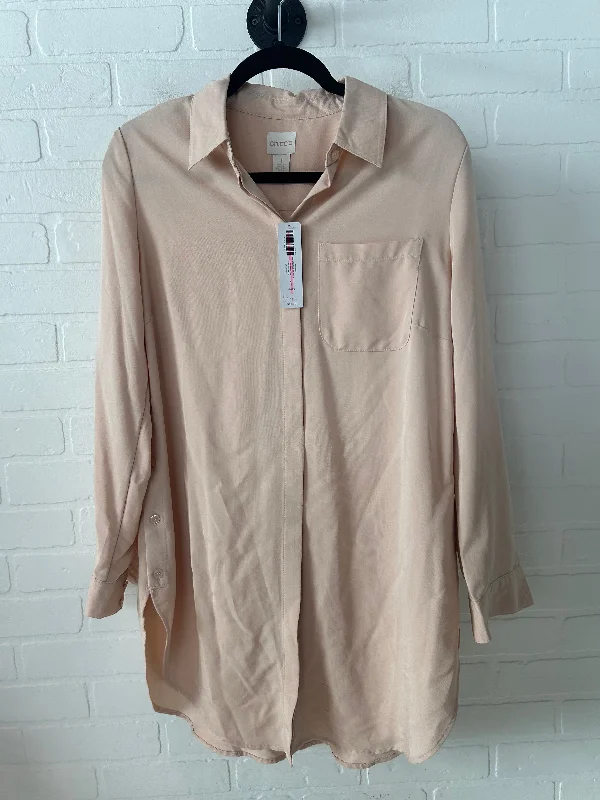 women's tops for those who refuse to compromise on styleTop Long Sleeve By Chicos In Peach, Size: M