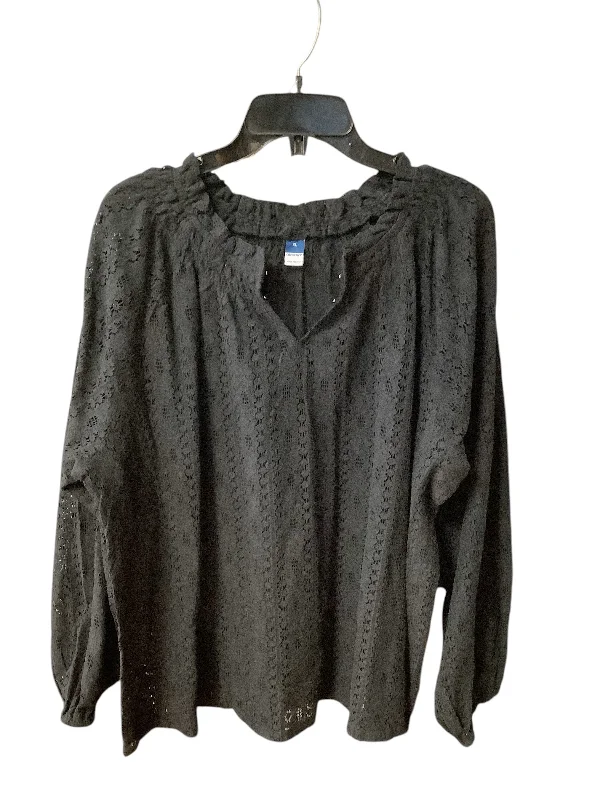 women's tops for those who want to wear pieces that are both comfortable and stylishTop Long Sleeve By Old Navy In Black, Size: Xl