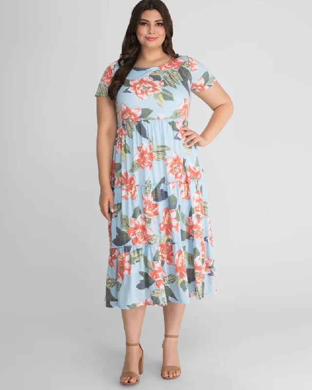 women's smart casual dressesTara Floral Plus Size Maxi Dress - Sale!