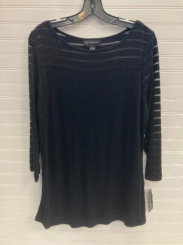 women's tops with bell sleevesBlack Top 3/4 Sleeve Inc, Size Xl