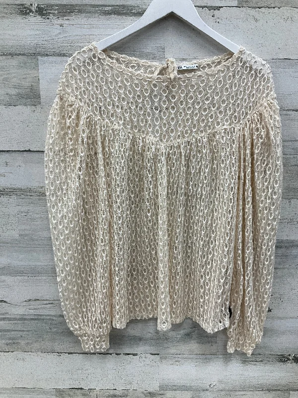 women's tops for those who want to create outfits that reflect their personal style and sense of fashionTop Long Sleeve By Zara In Cream, Size: S