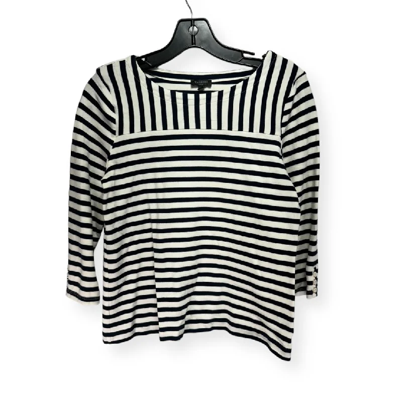 women's tops for smart casual looksStriped Pattern Top 3/4 Sleeve Talbots, Size Petite  M