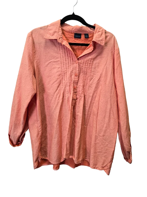 women's tops for those who believe in expressing their individuality through fashionOrange Top 3/4 Sleeve West Bound, Size L