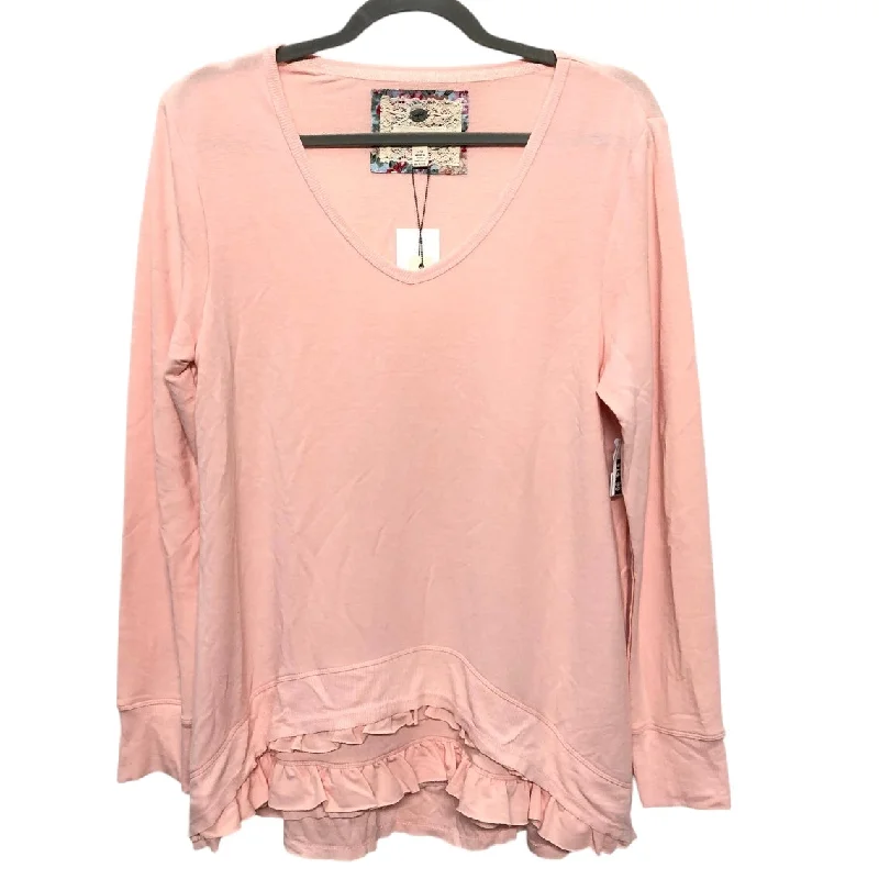 women's tops for evening soireesTunic Long Sleeve By Cupio In Peach, Size: L