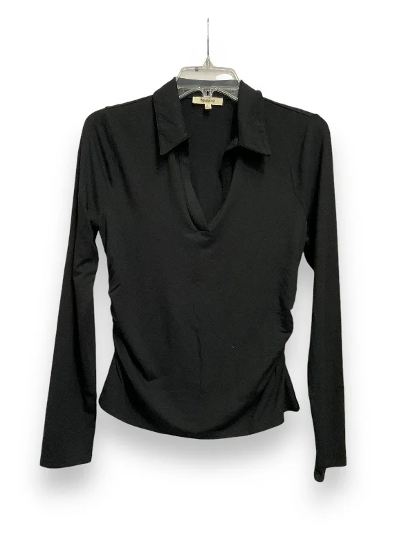 women's tops with sheer overlaysTop Long Sleeve Basic By Madewell In Black, Size: M