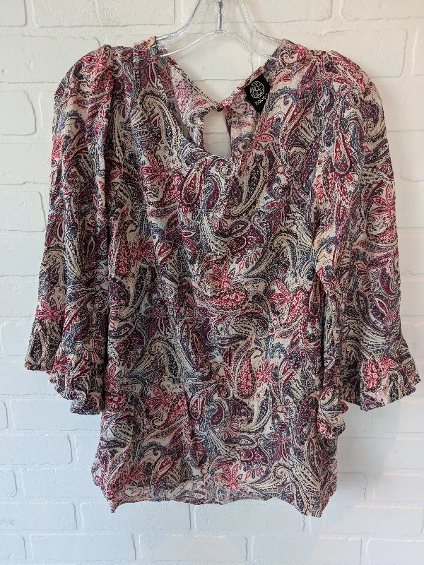 women's tops for picnics in the parkPaisley Top 3/4 Sleeve Bobeau, Size M