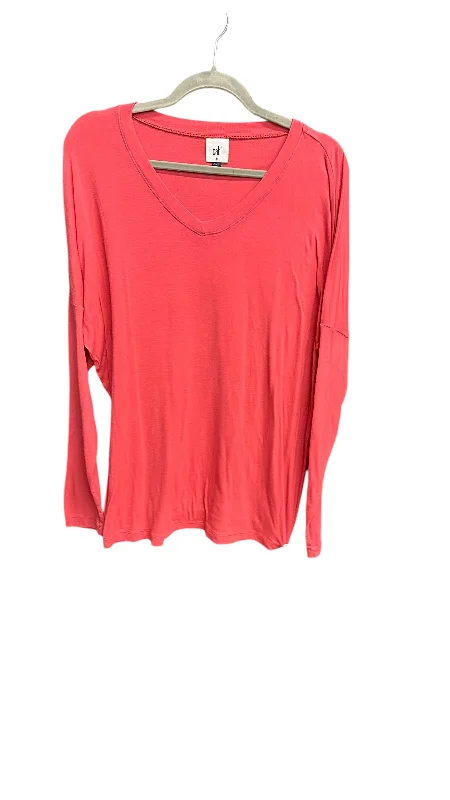 women's tops for those who want to wear versatile pieces that can be dressed up or downTop Long Sleeve By Cabi In Pink, Size: M