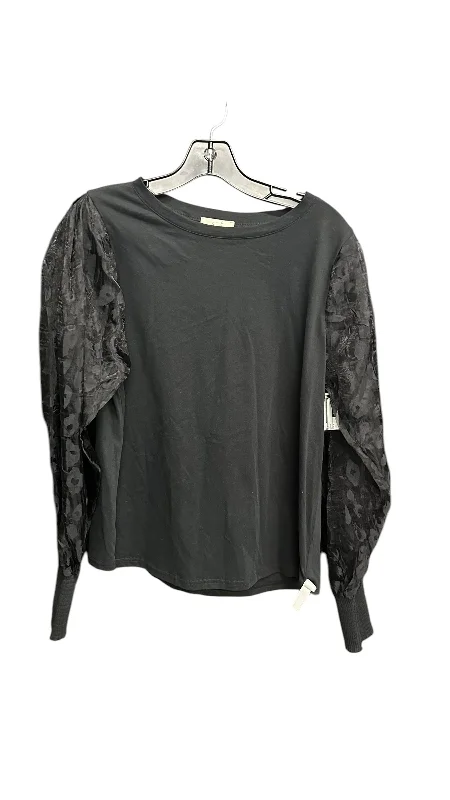 women's tops for those who want to make a fashion statementTop Long Sleeve By Easel In Black, Size: M