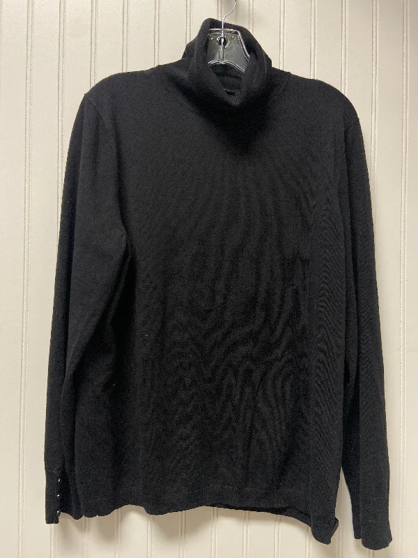 women's tops for vintage fashion enthusiastsTop Long Sleeve By Talbots In Black, Size: Xl