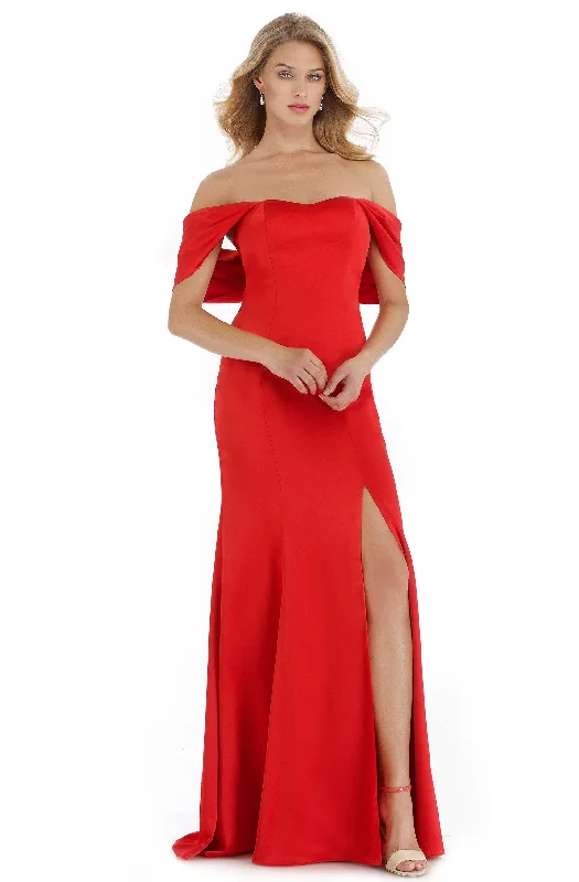 women's bespoke dressesMorrell Maxie - Satin Charmeuse Fitted Bodice Trumpet Dress 16014SC