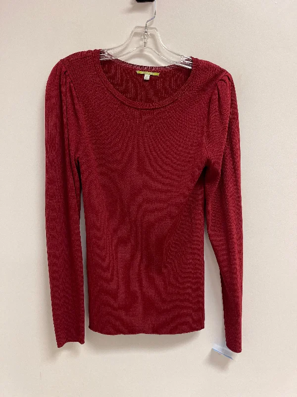 women's tops with built-in brasTop Long Sleeve By Gianni Bini In Red, Size: M