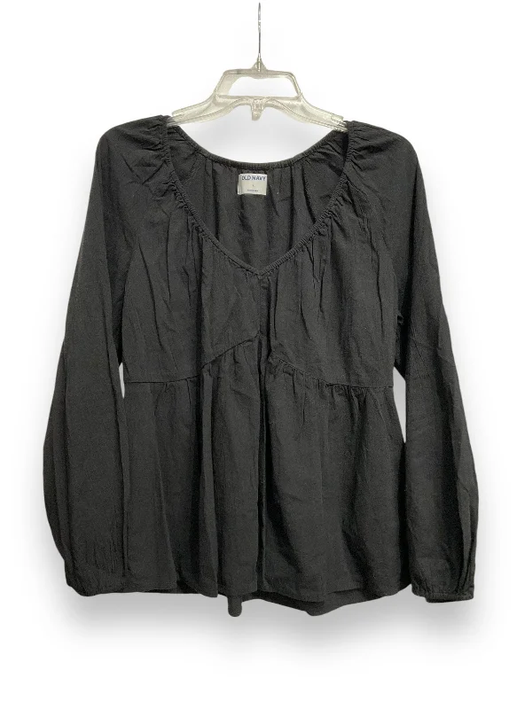 women's tops for those who want to create outfits that reflect their personal style and sense of fashionTop Long Sleeve By Old Navy In Black, Size: L