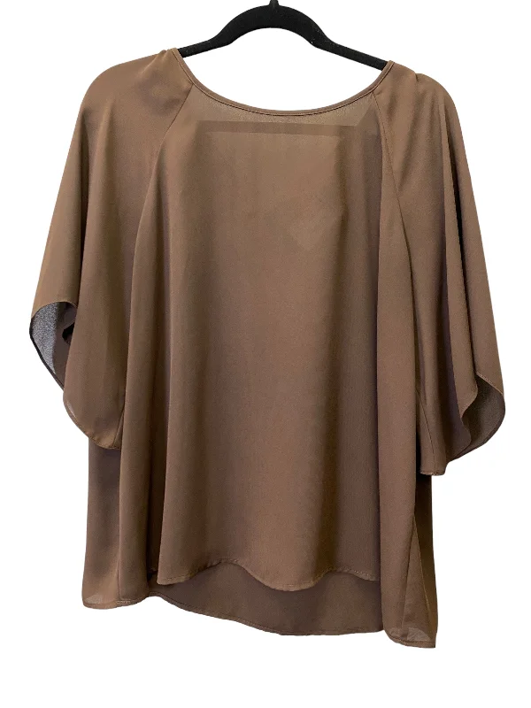 women's tops for everyday eleganceBrown Top 3/4 Sleeve Worthington, Size L