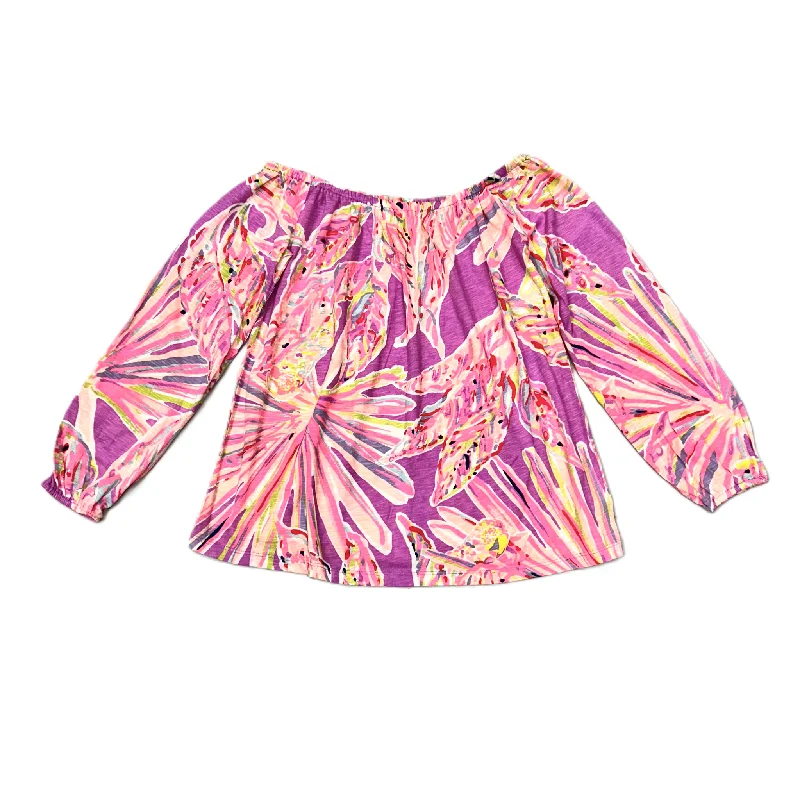 women's tops for summer festivalsMulti-colored Top 3/4 Sleeve By Lilly Pulitzer, Size: Xs