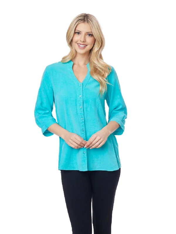 women's tops for date nightsTianello TENCEL™ Garment Dyed "Hali" Blouse - M