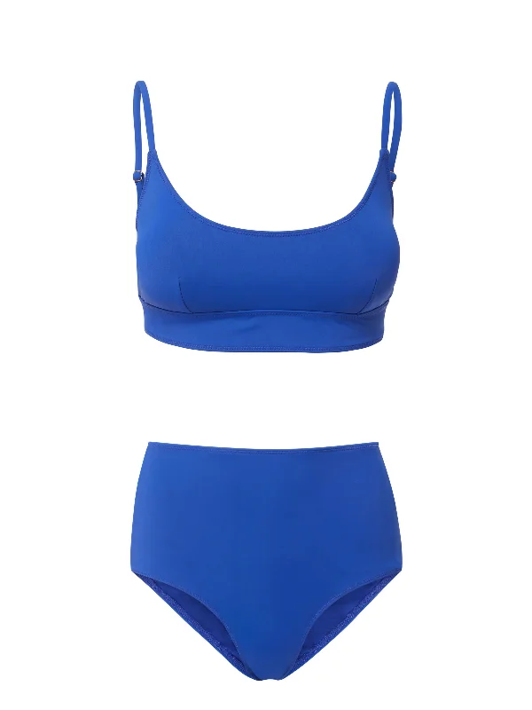 Mix-and-Match Female SwimwearErika Top + Classic Midrise Bottom in Cobalt