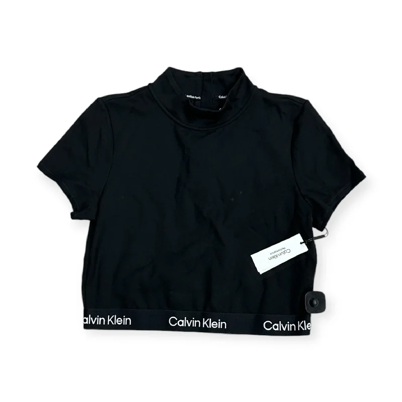 women's tops for those who refuse to compromise on styleAthletic Top Short Sleeve By Calvin Klein Performance In Black, Size: Xl