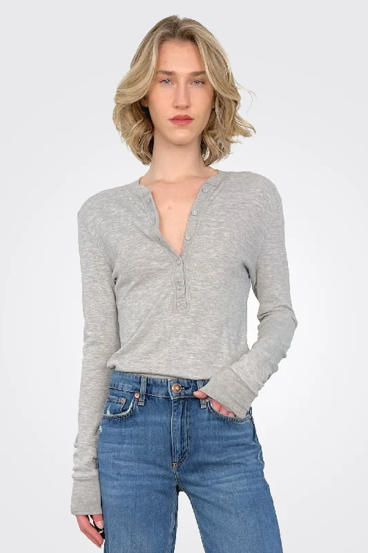 women's tops for gala dinnersAva Henley - Heather Grey