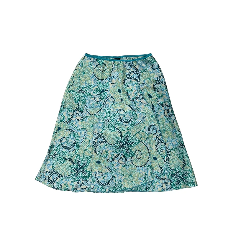 women's maxi skirtsBLUE & GREEN SKIRT MIDI by WRAPPER Size:L