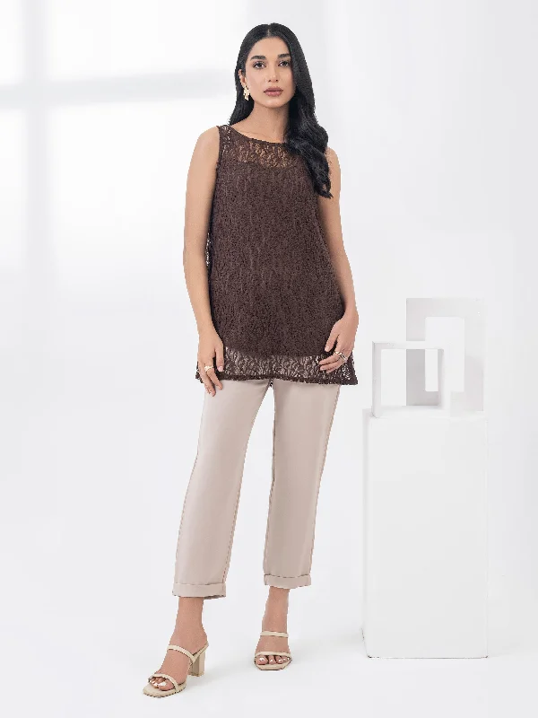 women's tops for business casual attireDyed Net Top