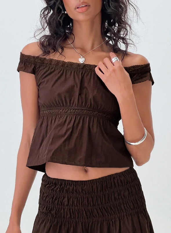 women's tops for mixing and matching with different bottomsGapita Top Brown