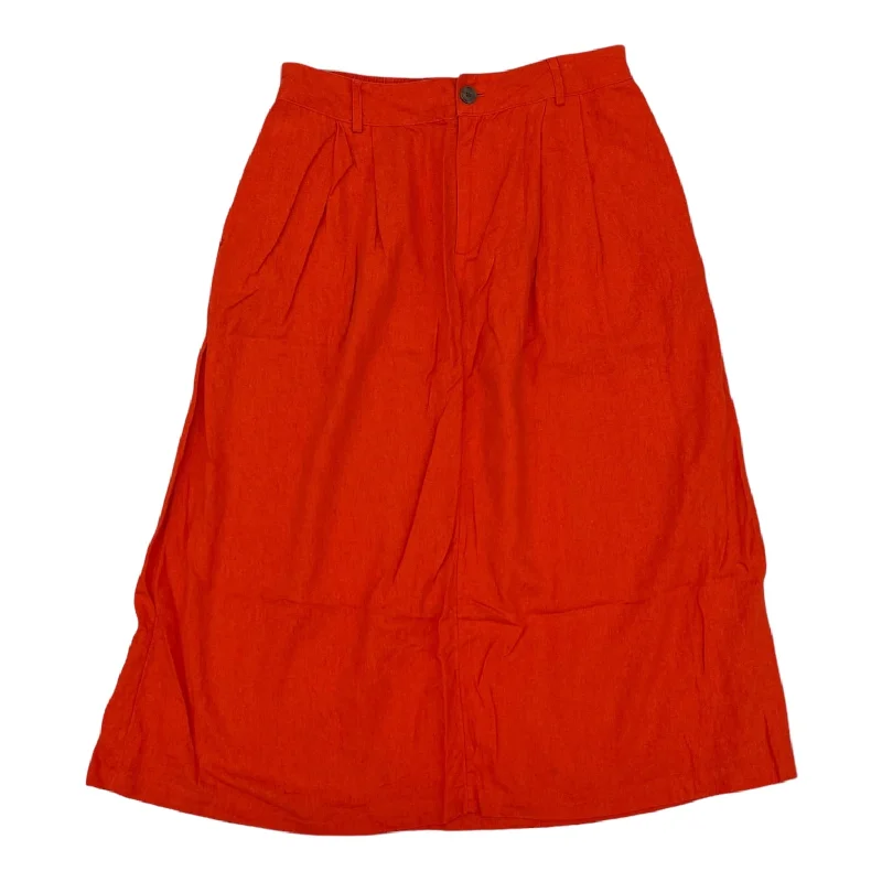 women's cotton skirtsORANGE SKIRT MIDI by A NEW DAY Size:L