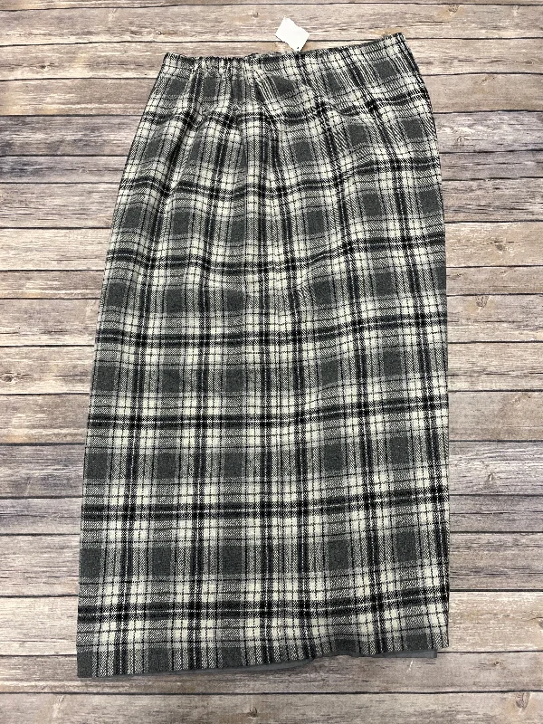 women's dressy circle skirtsSkirt Maxi By Jessica London In Plaid Pattern, Size: 14