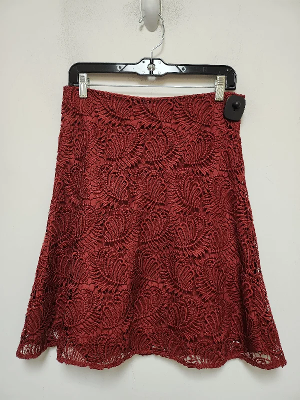 women's crochet maxi skirts for beach outingsSkirt Mini & Short By Loft In Red, Size: 6