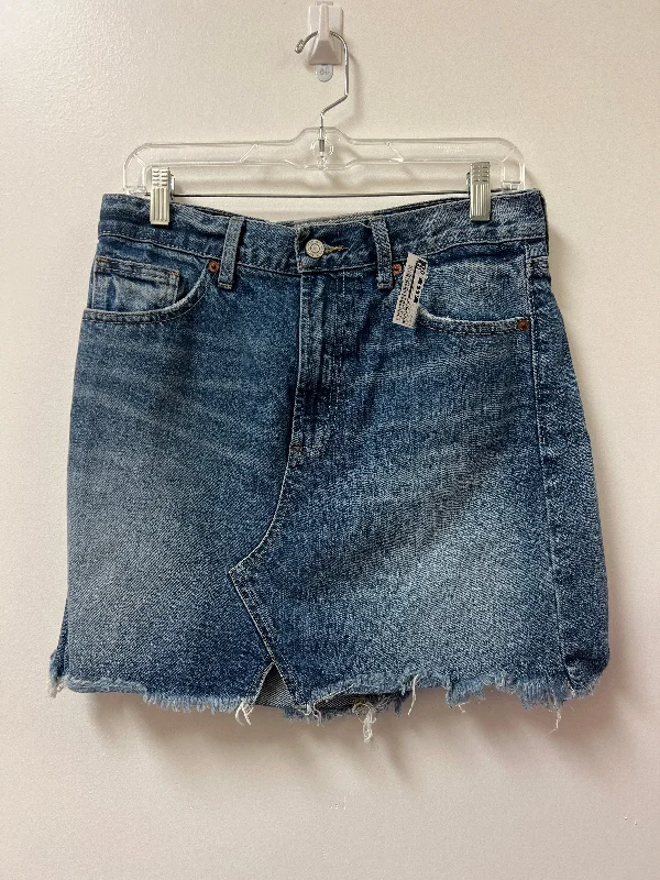 women's solid-color skirtsSkirt Mini & Short By Lucky Brand In Blue Denim, Size: 6