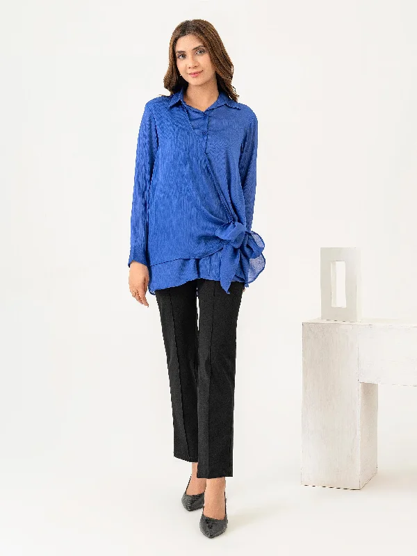 women's tops for those who want to stay warm and stylish during colder weatherDyed Chiffon Top