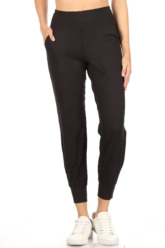 women's wool pantsAthleisure With Pockets Joggers In Black