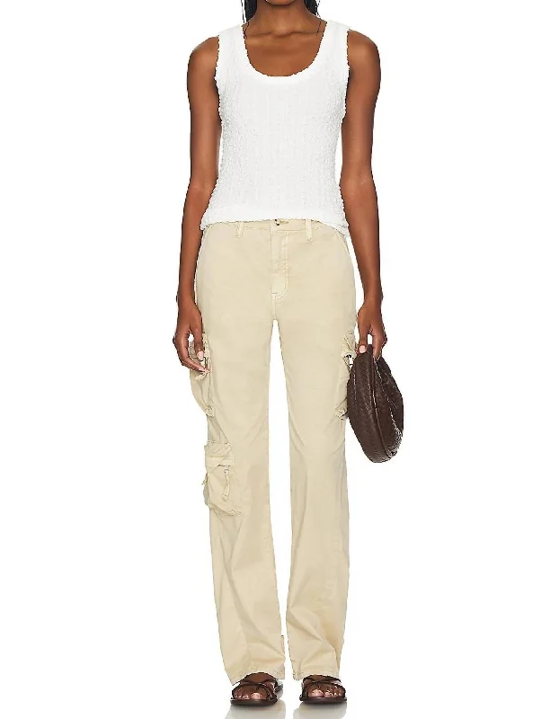 women's bootcut pantsBobbi Utility Cargo Pants In Champagne