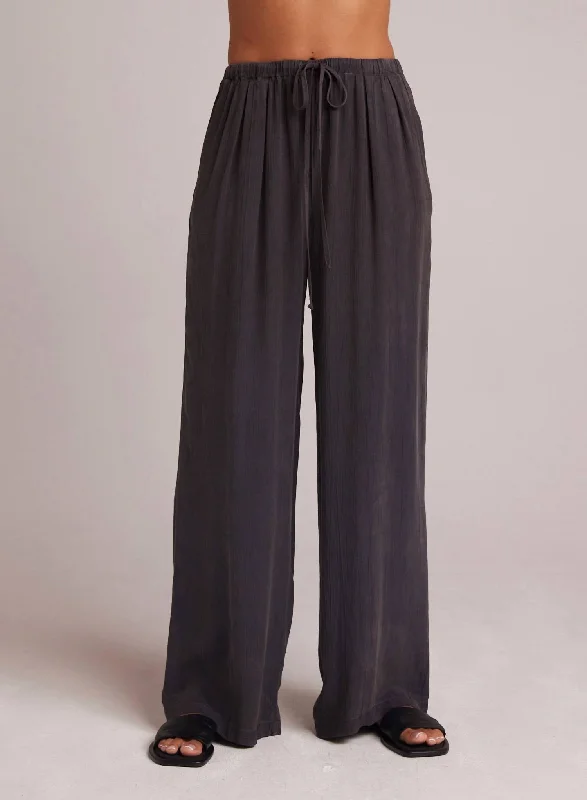 women's relaxed-fit pantsEasy Pleated Wide Leg Pant In Slate Charcoal