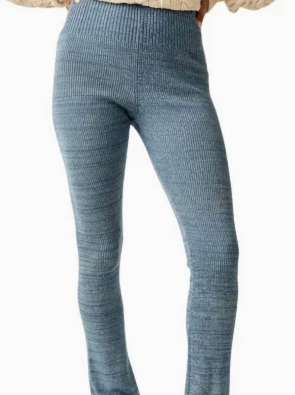 women's straight-leg pantsKnitted Pants In Blue