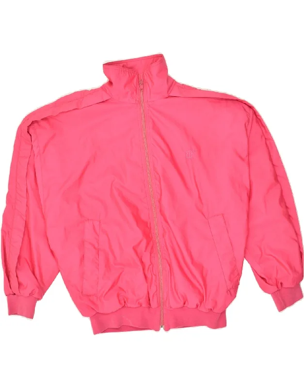 women's wool coatsBELFE Womens Loose Fit Bomber Jacket UK 12 Medium Pink Polyester