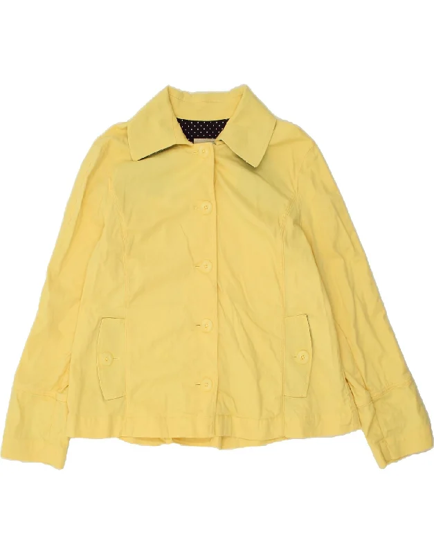 women's coats with satin liningsL.L.BEAN Womens Bomber Jacket UK 16 Large Yellow Cotton