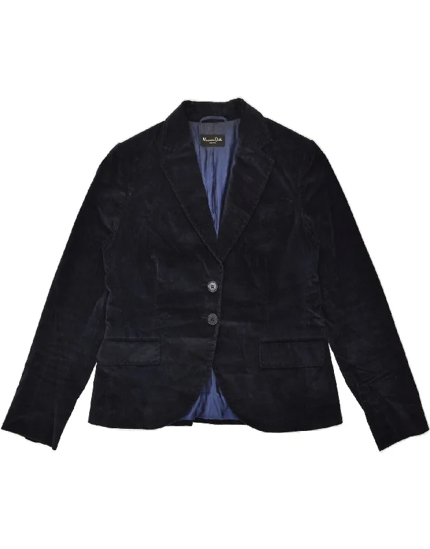 women's coats with floral printsMASSIMO DUTTI Womens Corduroy 2 Button Blazer Jacket EU 46 2XL Navy Blue