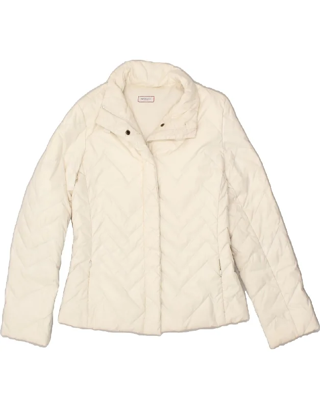 women's coats in bold colorsMAX&CO. Womens Padded Jacket UK 10 Small Off White Polyamide