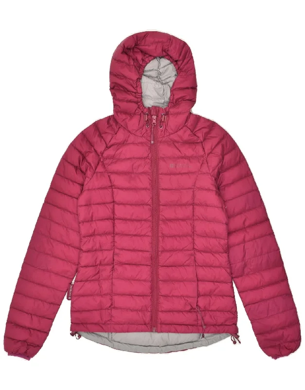 eco-friendly women's coatsMOUNTAIN WAREHOUSE Womens Hooded Padded Jacket UK 6 XS Burgundy Nylon