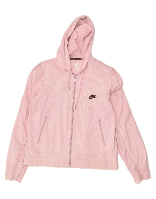 women's coats for statement-making outfitsNIKE Womens Hooded Rain Jacket UK 16/18 XL Pink Cotton