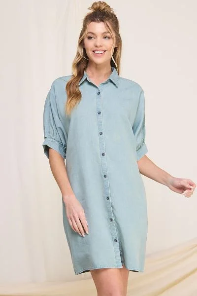 women's tall dressesDenim Hopscotch Dress