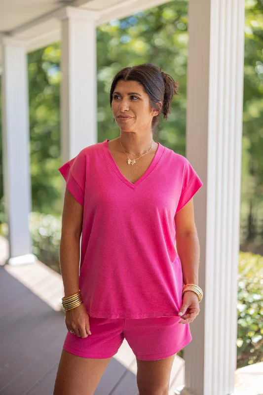 Wrap DressStylish Comfort Hot Pink Top