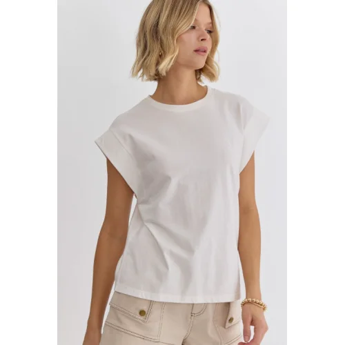 women's flutter-sleeved dressesSimple Charm Off White Top