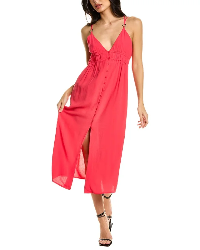 women's neon dressesba&sh Empire Waist Midi Dress