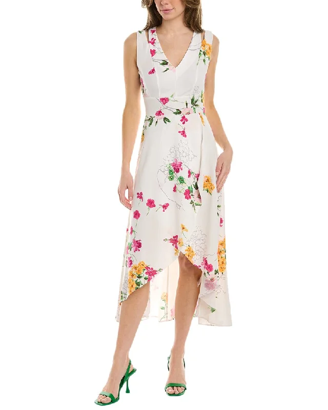 women's plus-size dressesMAISON TARA Floral Midi Dress