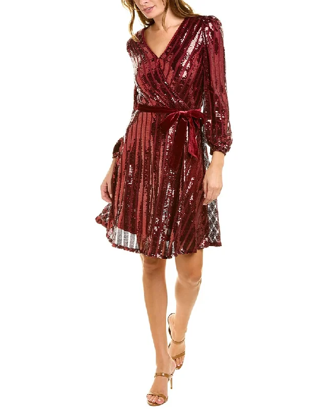 Flutter-Sleeve DressNanette Lepore Sequined Midi Dress