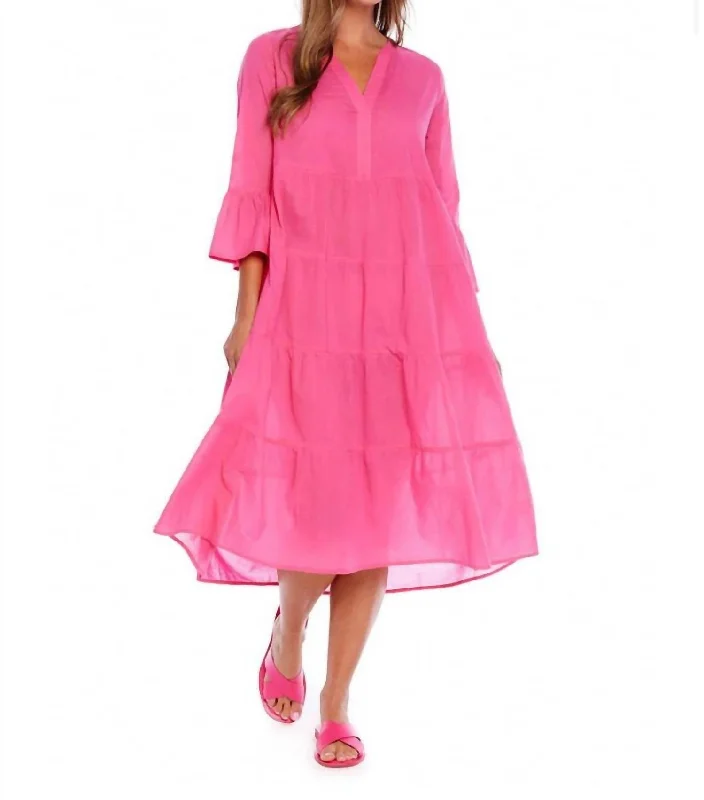 women's fair-trade dressesPortland Midi Dress in Pink