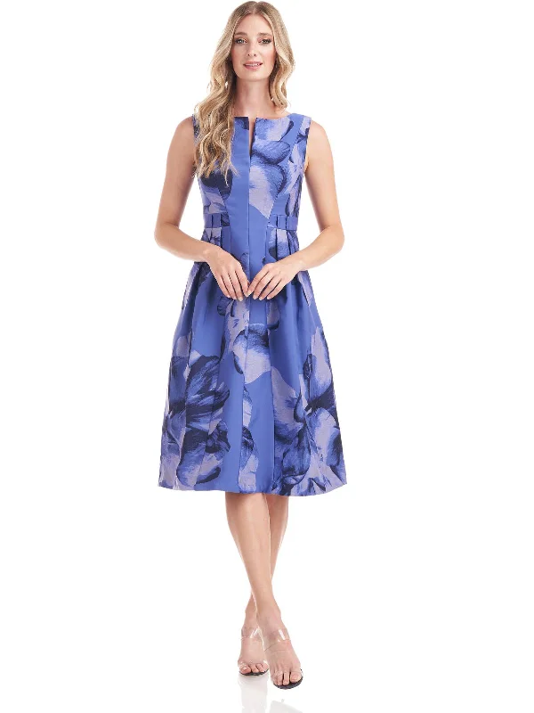 women's vacation dressesWomens Floral Midi Cocktail and Party Dress