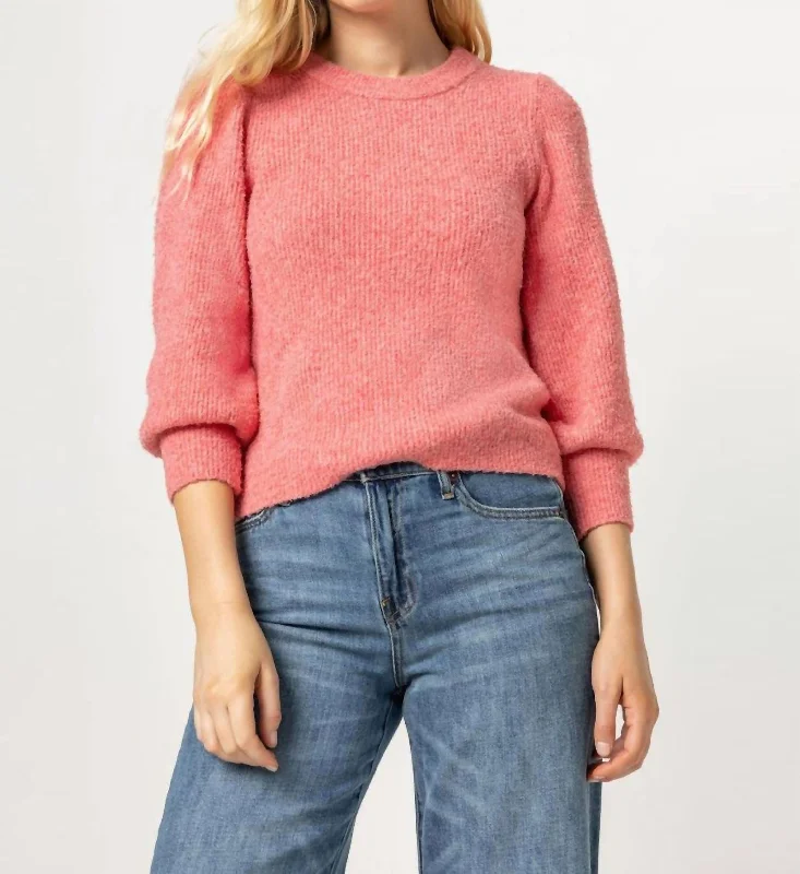 Wholesale Sweaters3/4 Puff Sleeve Sweater In Calypso