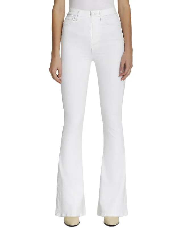 7 For All Mankind Ultra High Rise Skinny Flare Clean White Jean